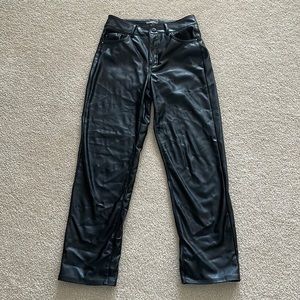 Small faux leather pants